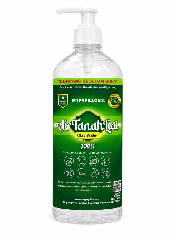 CLAY WATER / AIR TANAH LIAT UNTUK KEGUNAAN SAMAK SERTU - 1000ML
